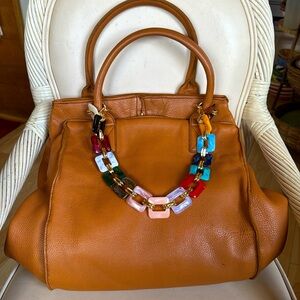 BOTTEGA VENETA Gorgeous Caramel Brown Deerskin Foldable Large Tote. RT $ 2998.